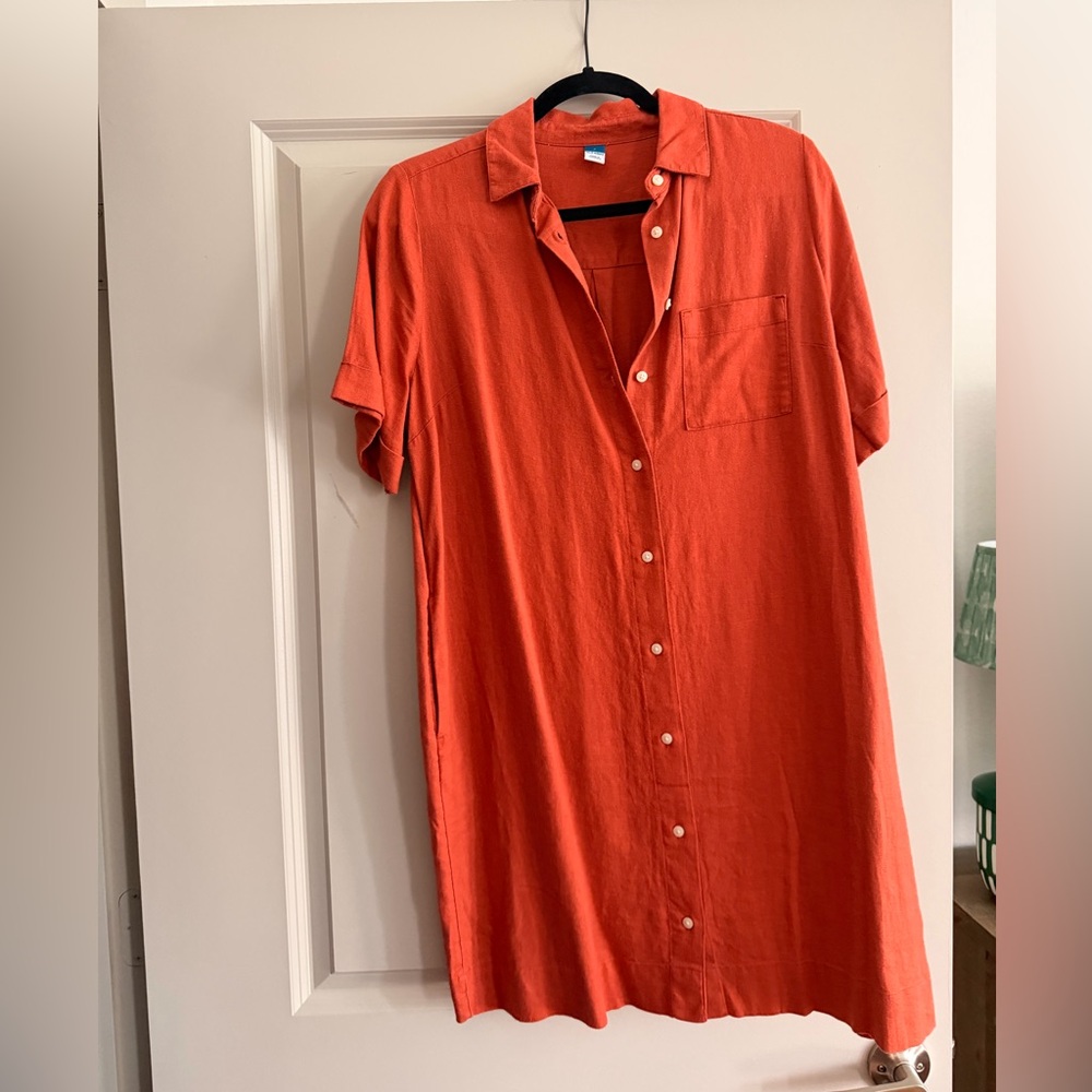 Old Navy women’s Short-Sleeve Button-Down Shirt Dress